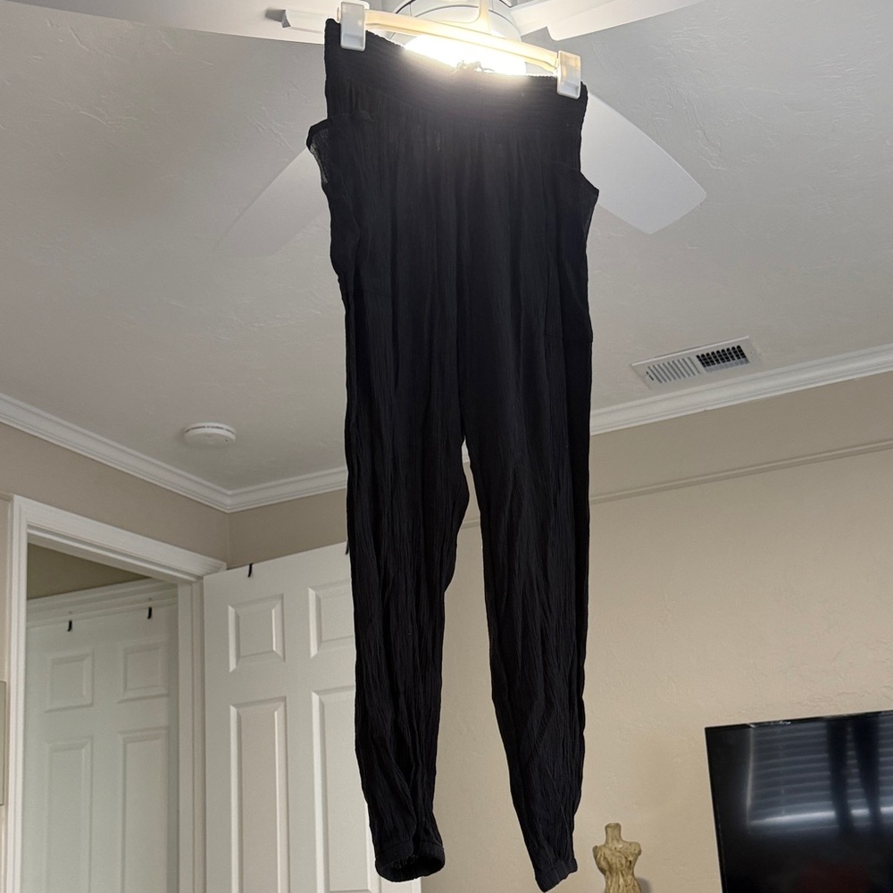 Aerie Textured Black Leggings